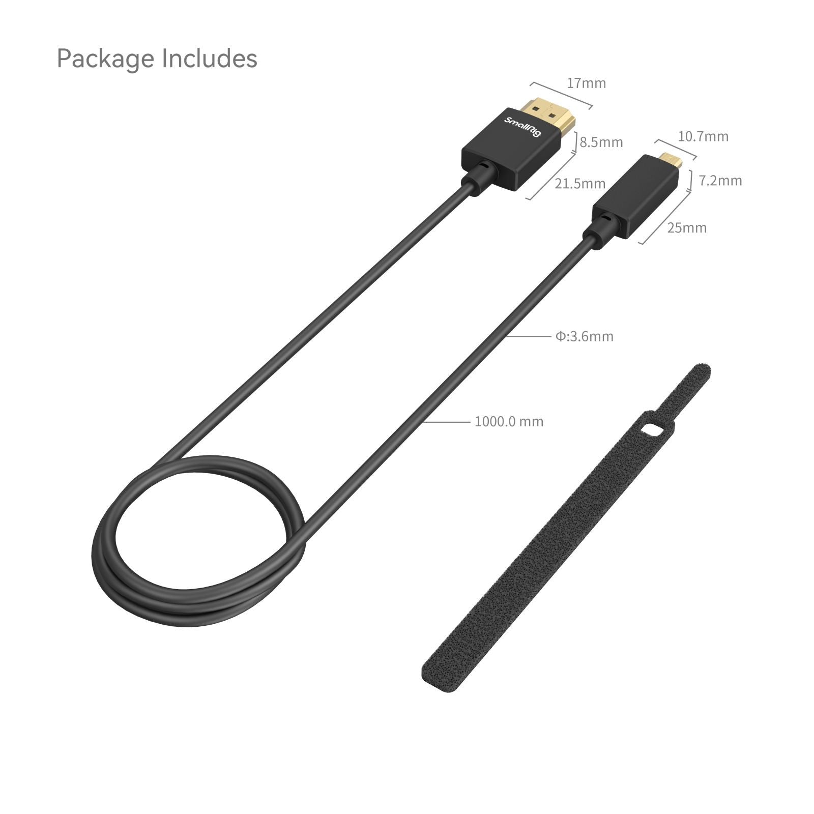 SmallRig Ultra-Slim 4K HDMI Data Cable (D to A) (100cm) 4795 – SmallRig ...