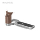 SmallRig L-Shape Mount Plate with Wooden Handle for Sony Alpha 7C II / Alpha 7CR 4796B