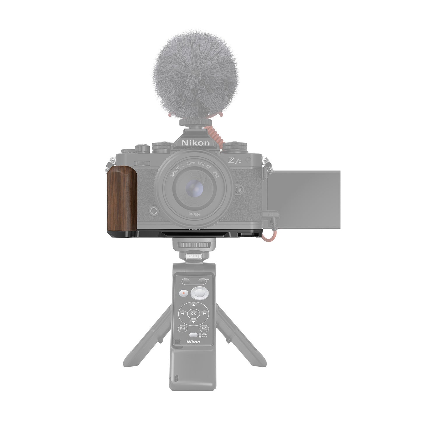 SmallRig Wooden L-Shape Grip for Nikon Z fc (Black) 4802