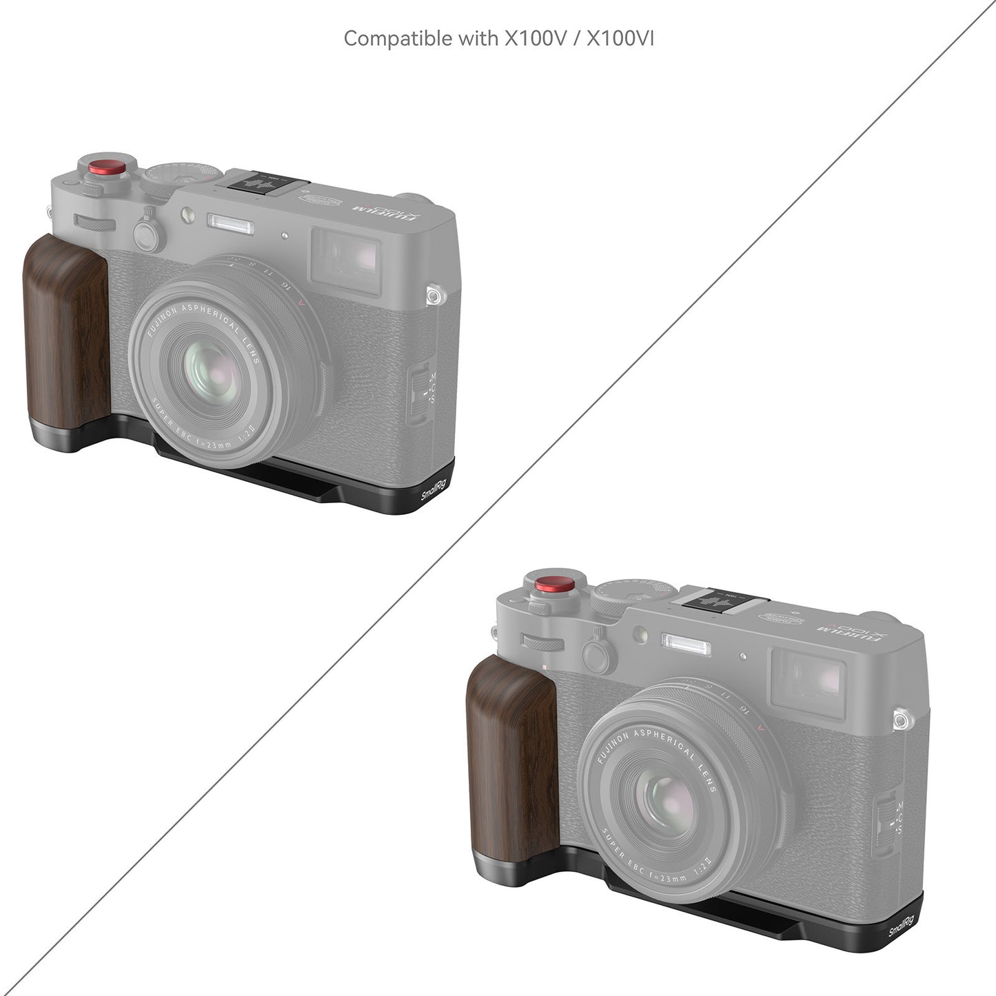 SmallRig Wooden L-Shape Grip for FUJIFILM X100VI / X100V (Black) 4805