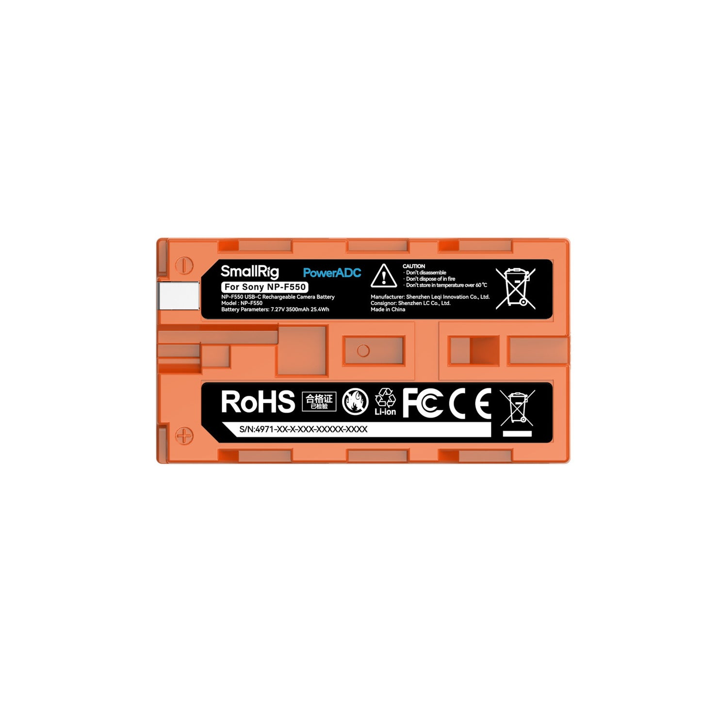 SmallRig Rechargeable Camera Battery for Sony NP-F550 (Orange) 4971