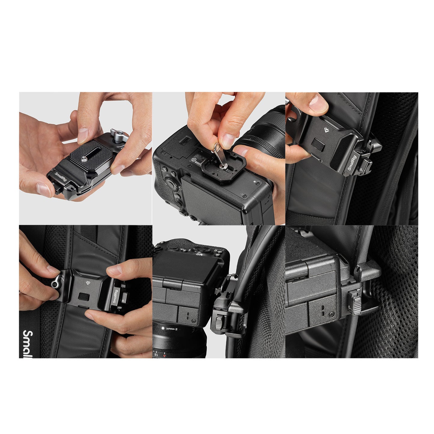 SmallRig Camera Clip with Quick Release Mount Plate Kit 5053