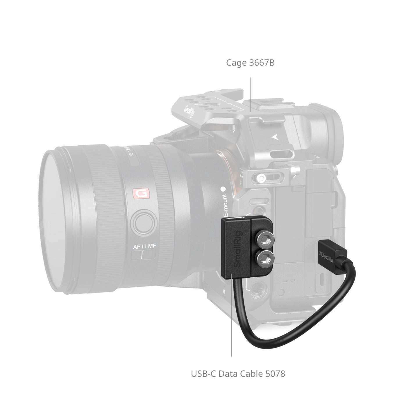 SmallRig USB-C Data Cable (Male to Female) 5078