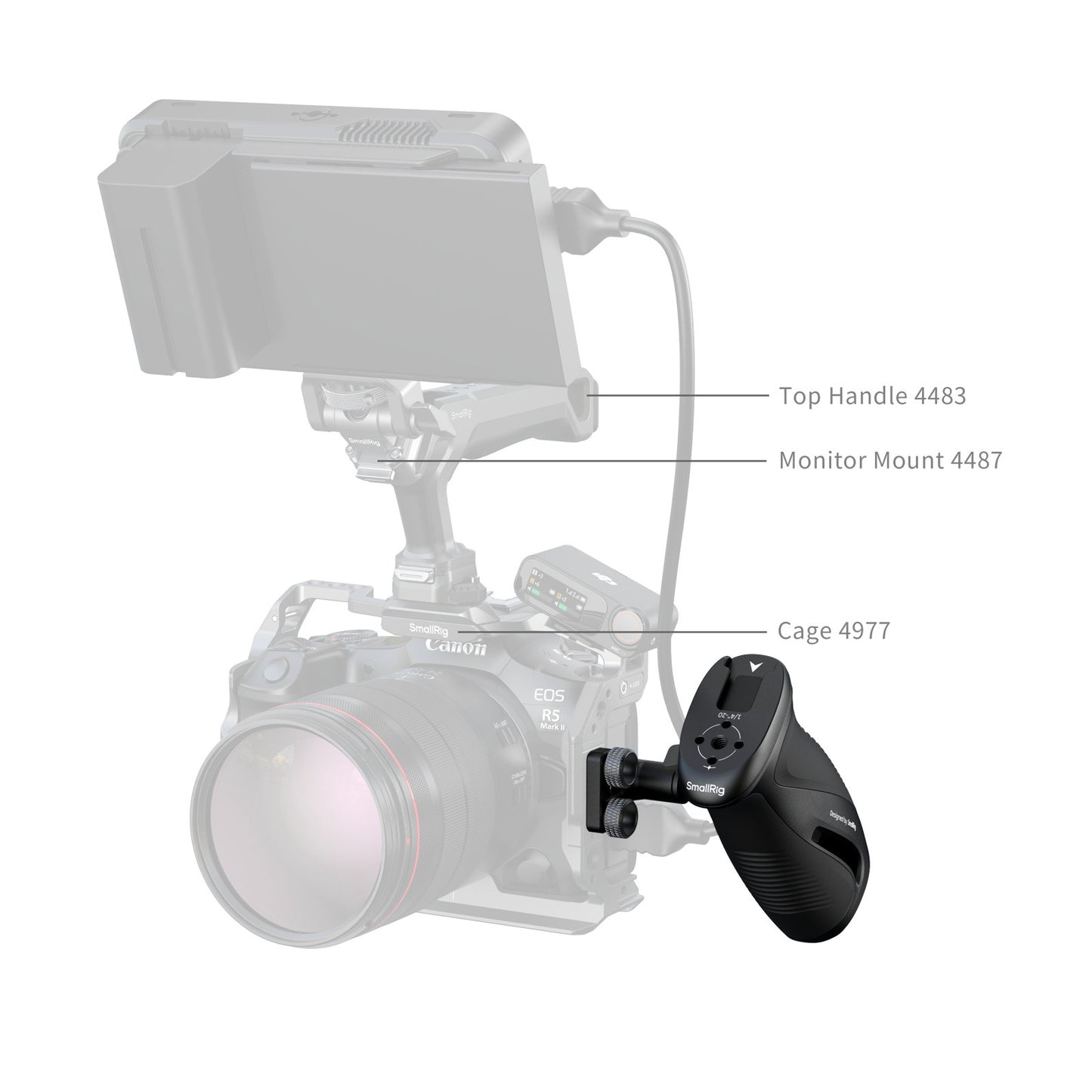 SmallRig Rotating Side Handle with 1/4"-20 Screws 5194