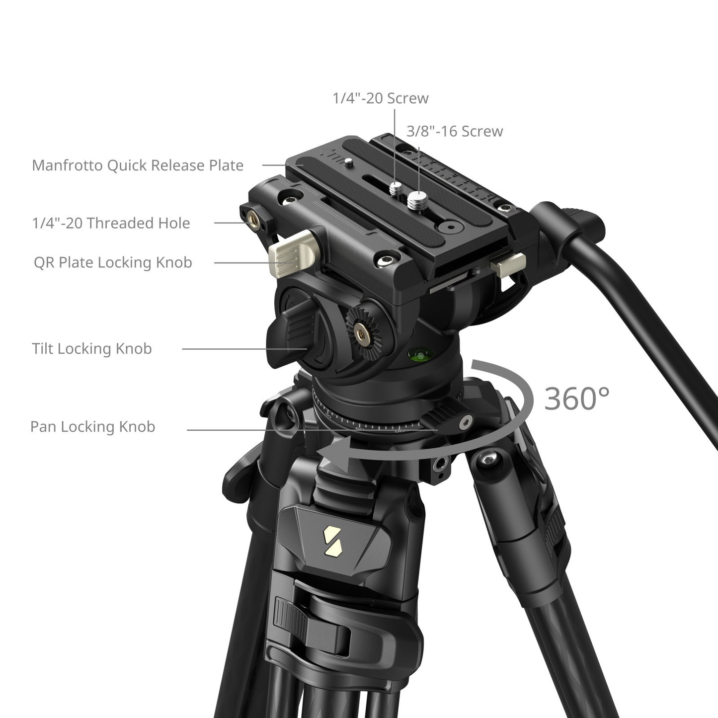 SmallRig AD-50 Max Video Carbon Fiber Tripod 5201