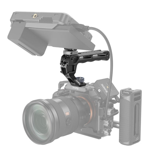 SmallRig Top Handle with Monitor Support Kit (Compatible with Cold Shoe) 5322
