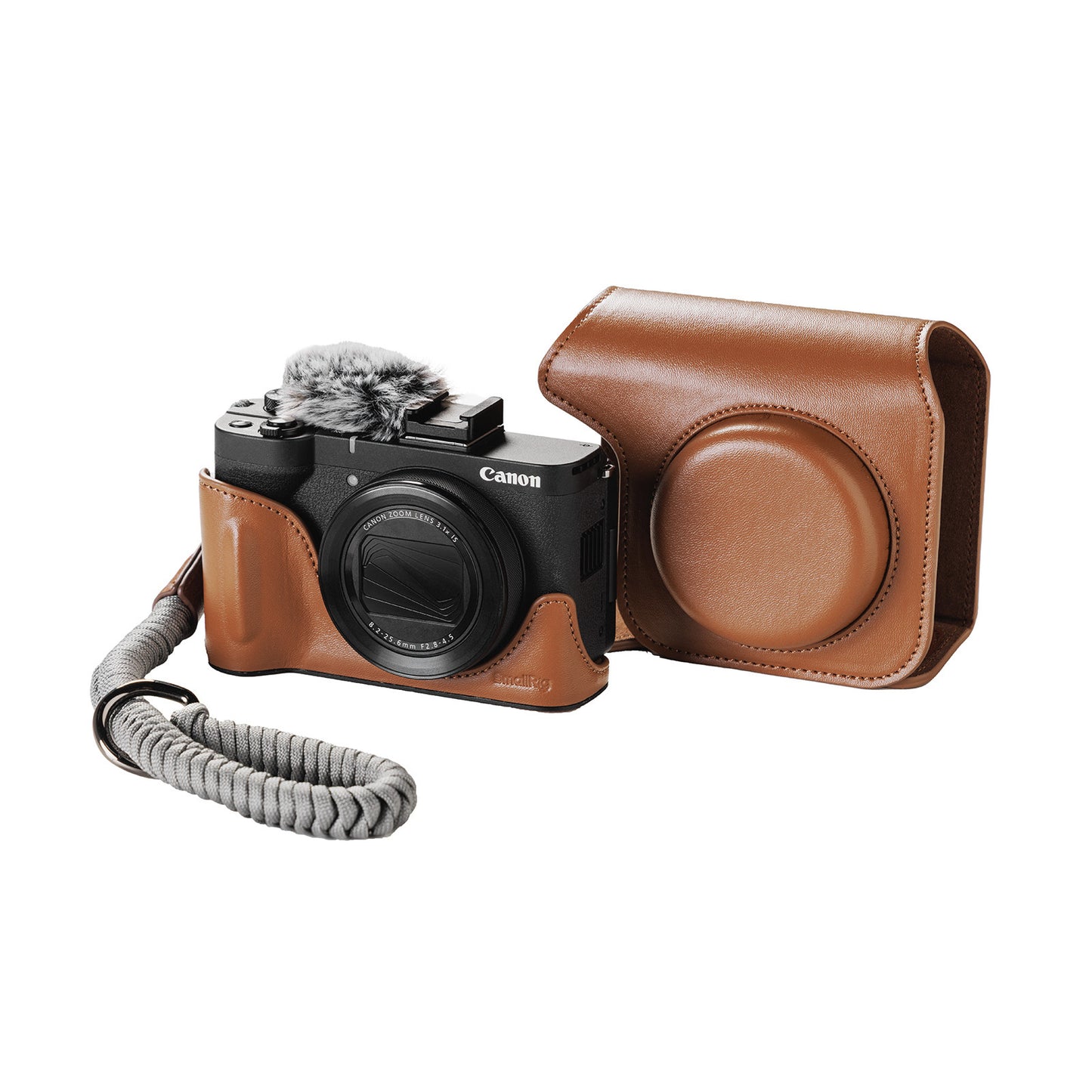 SmallRig Leather Case Kit for Canon PowerShot V1 (Brown) 5385