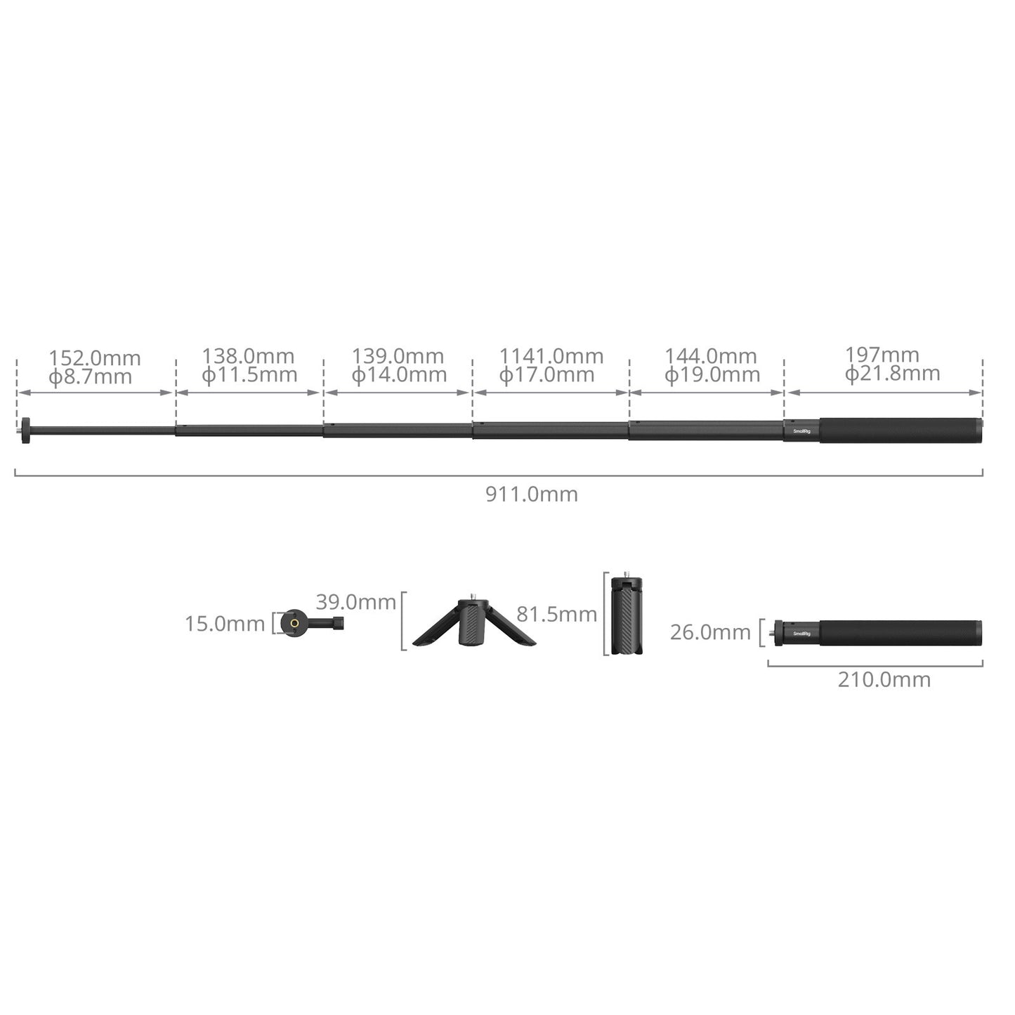 SmallRig Selfie Stick for Action Cameras 5403