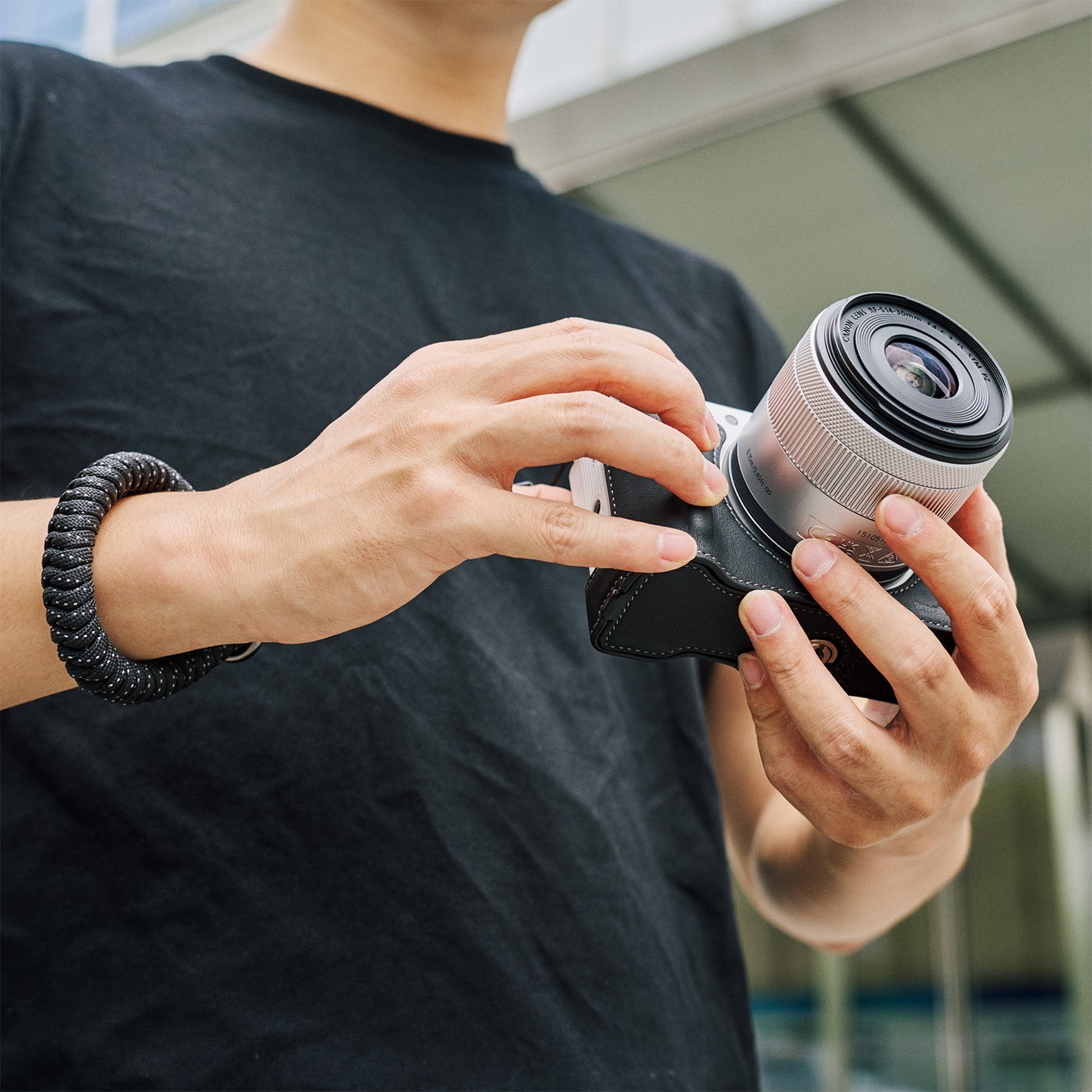 SmallRig Leather Half Case Kit for Canon EOS R50 V (Black) 5433