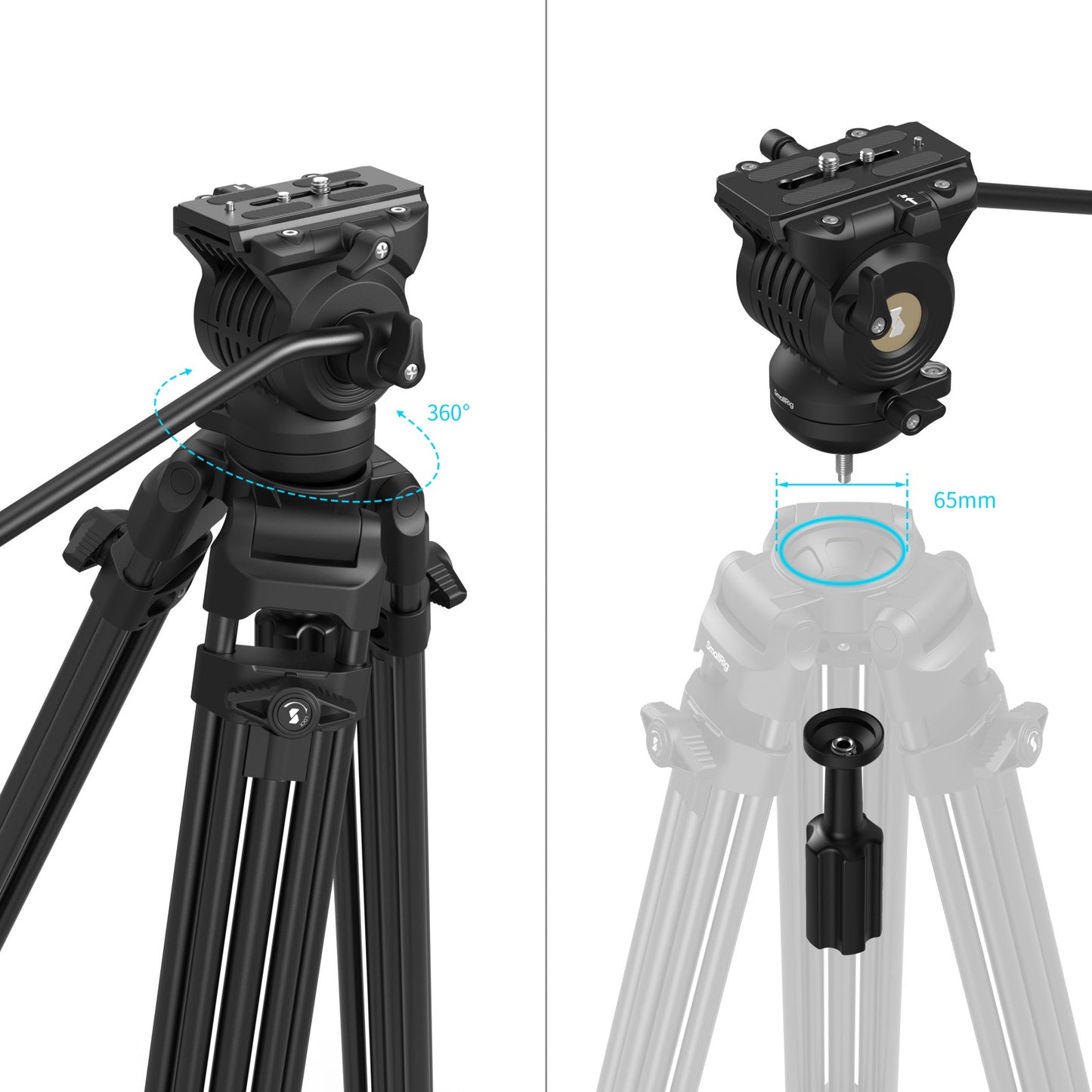 SmallRig AD14 Heavy-Duty Aluminum Alloy Tripod 5440