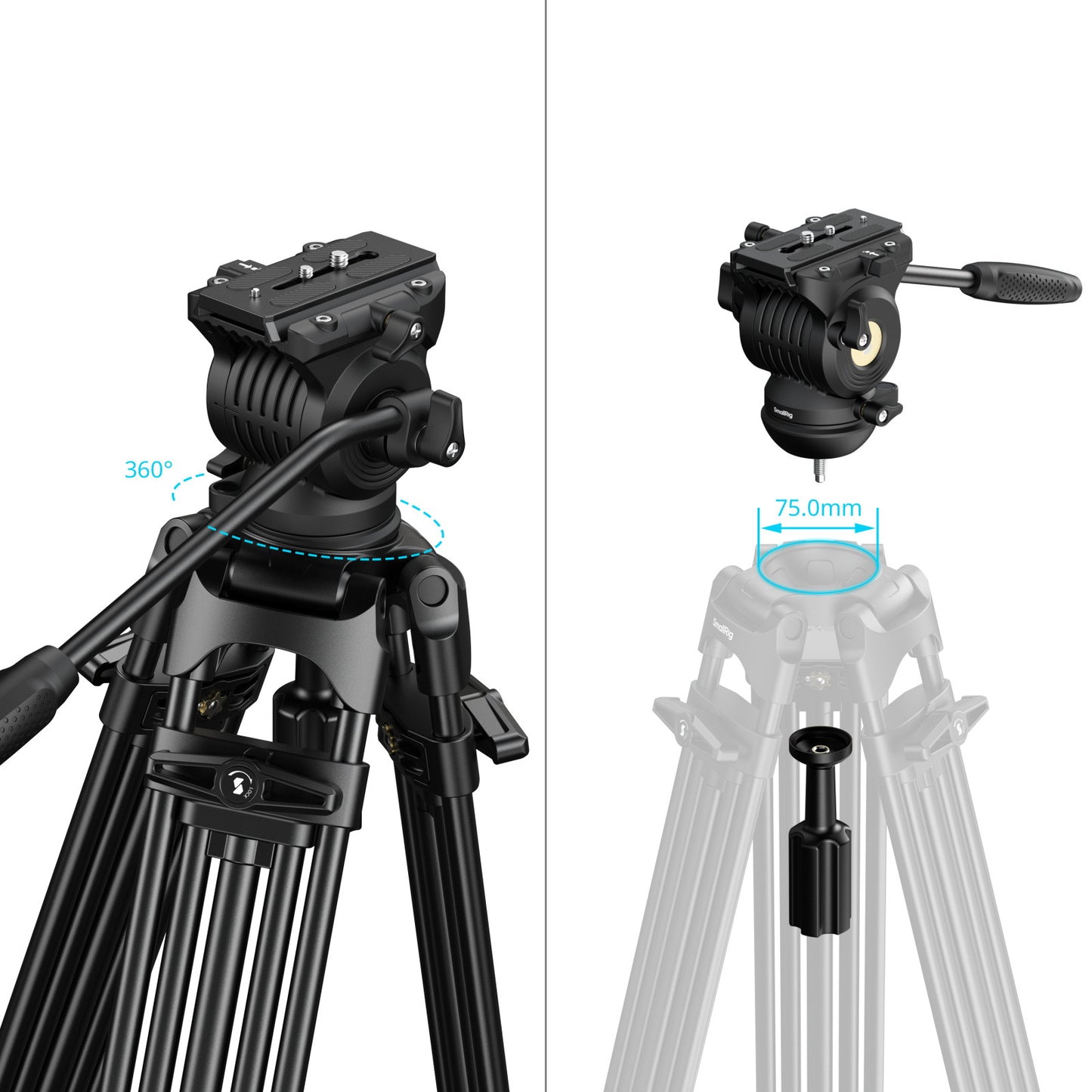 SmallRig FSD14 FreeSpeed Heavy-Duty Aluminum Alloy Tripod 5442