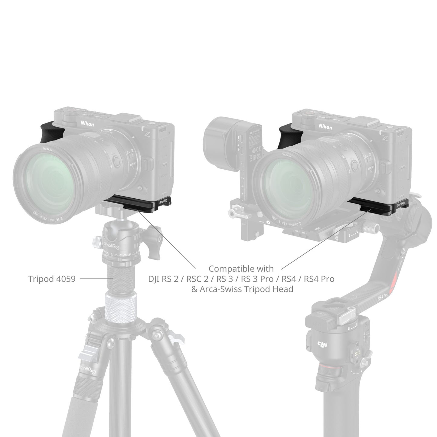 SmallRig L-Shaped Mount Plate with Silicone Handle for Nikon ZR 5466