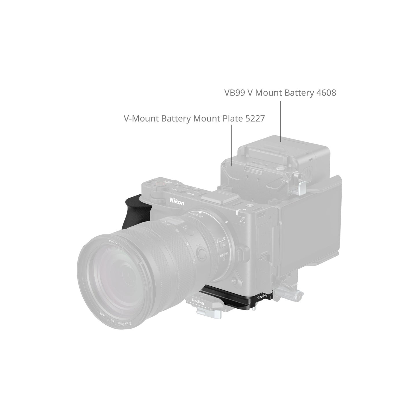 SmallRig L-Shaped Mount Plate with Silicone Handle for Nikon ZR 5466