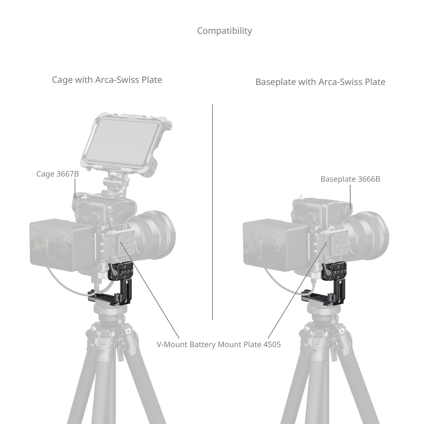 SmallRig Vertical Mount Plate for Cage with Arca-Type Plate 5594