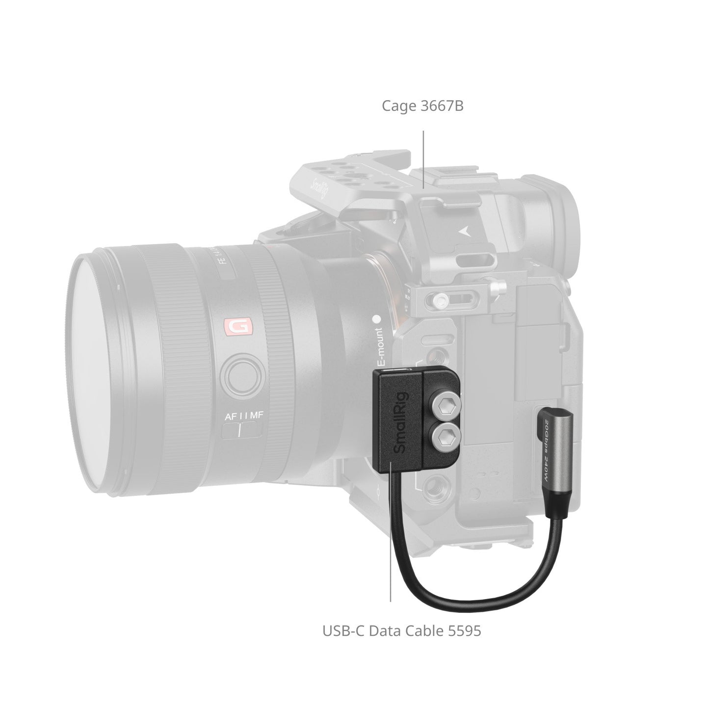 SmallRig USB-C Data Cable (Male to Female) 5595