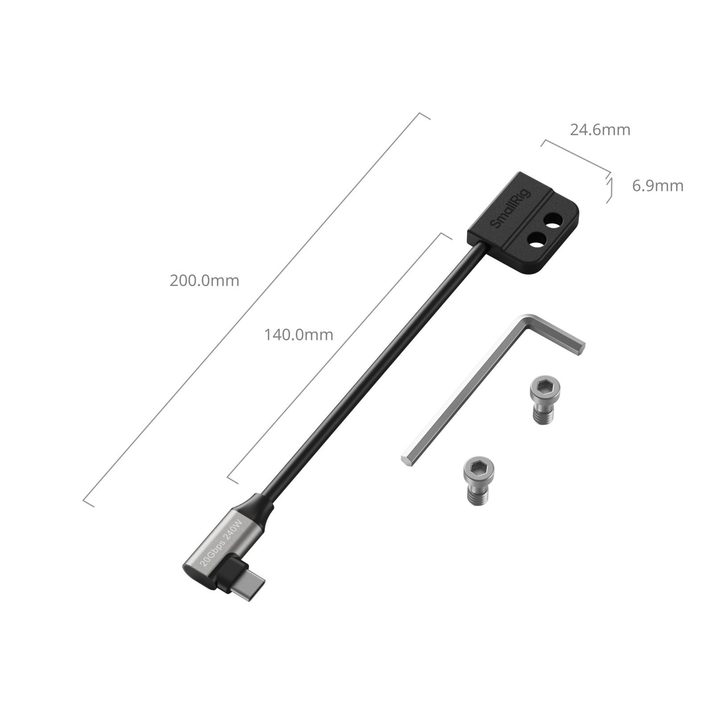 SmallRig USB-C Data Cable (Male to Female) 5595
