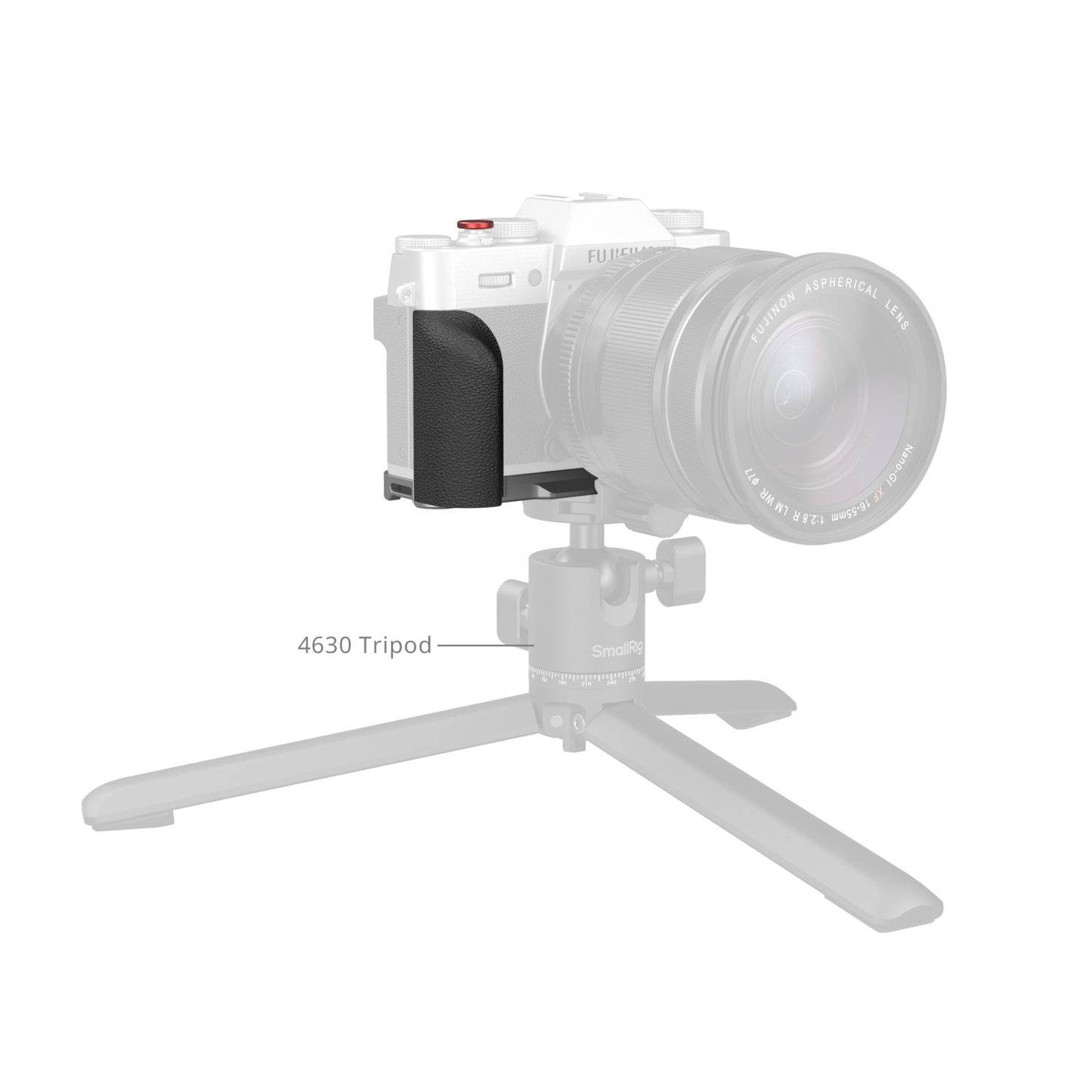 mallRig L-Shaped Mount Plate with Silicone Handle for FUJIFILM X-T30 / X-T30 II / X-T30 III (Silver) 5664